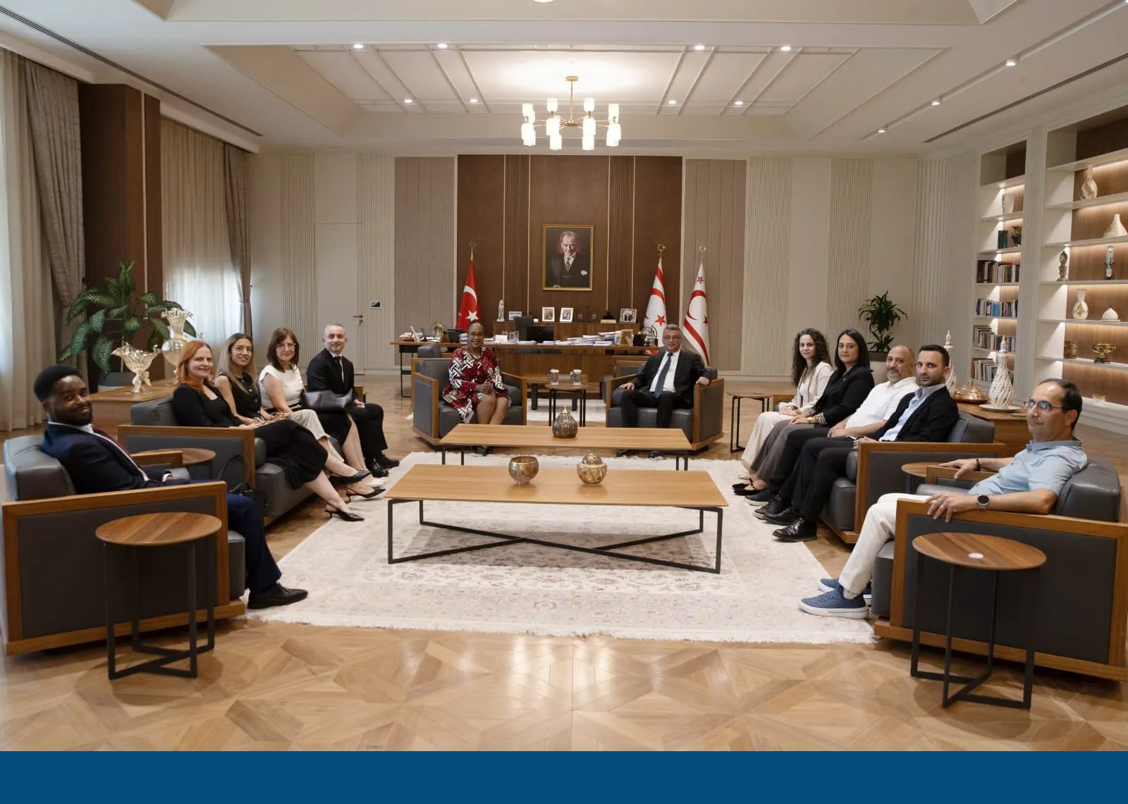 Cumhurbaşkanı Erhürman, Dünya Tabipler Birliği Başkanı Dr. Jacqueline Kitulu’yu kabul etti