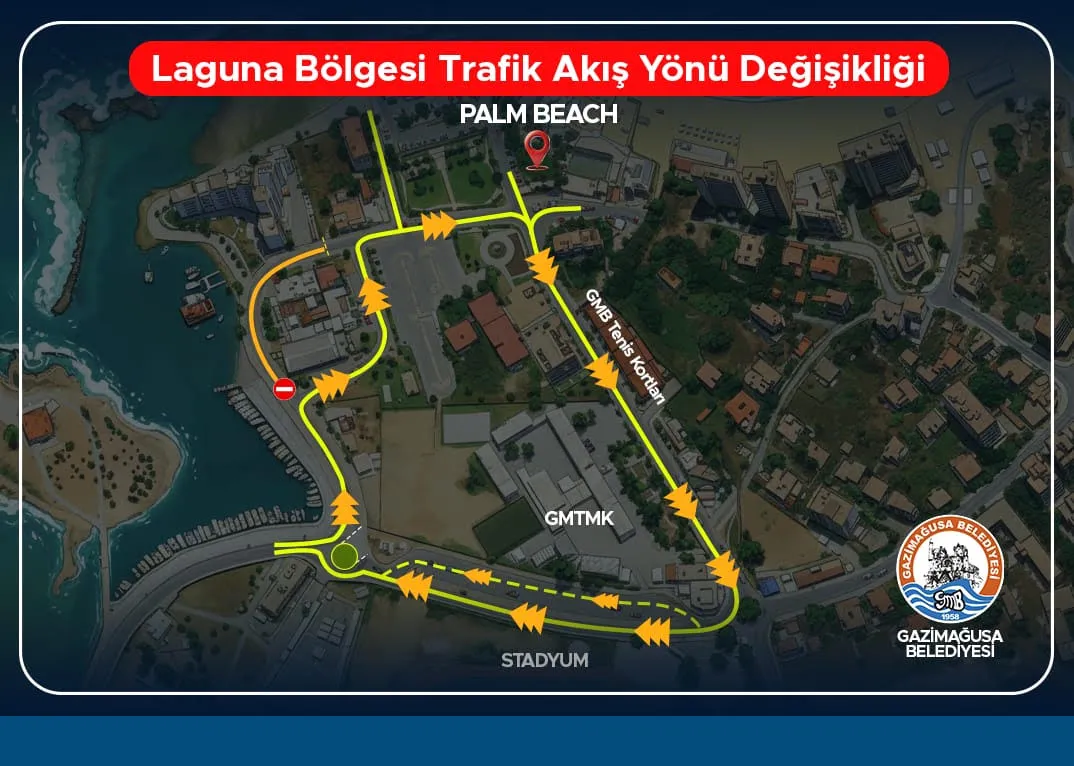 Laguna bölgesinde trafik akış yönü değiştiriliyor